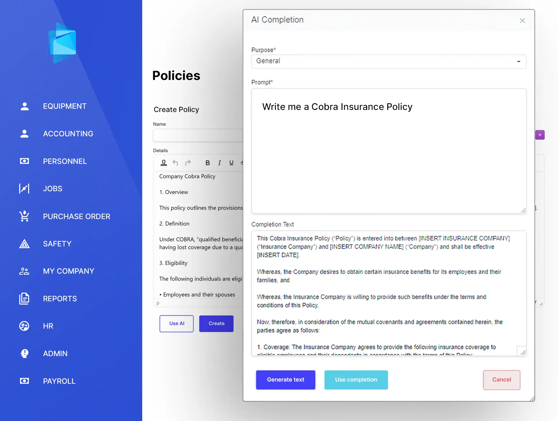 Compliance workflow preview